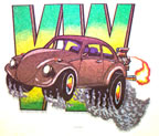 vw volkswagon beetle bug vintage t-shirt  vintage t-shirt iron-on