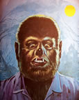 wolfman monster vintage t-shirt iron-on unused