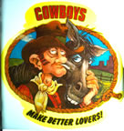 cowboys make better lovers vintage t-shirt iron-on unused