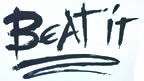 beat it Unused Original Vintage T-Shirt Iron-On Heat Transfer