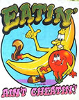 Eatin' Ain't Cheatin'  Unused Original Vintage T-Shirt Iron-On Heat Transfer